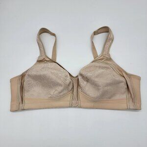 Vintage‎ Exquisite Form Wirefree Beige Bra Size 44C Rockabilly Pinup Floral